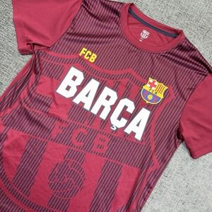 FC Barcelona Jersey Mens Medium FCB Barca Soccer Red Blue